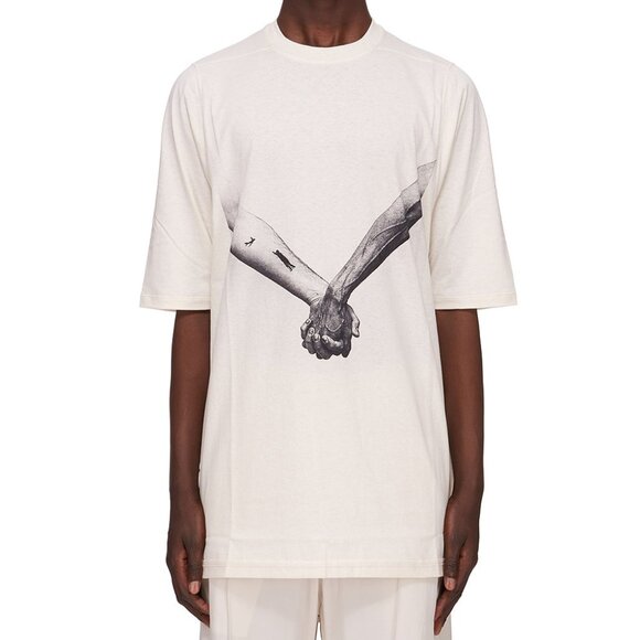 BNWT SS25 RICK OWENS "HOLLYWOOD" RUNWAY JUMBO SS T TSHIRT L - Picture 1 of 13
